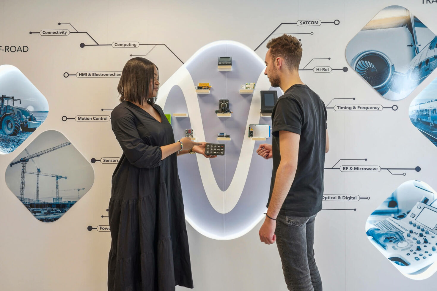 Focus sur un composant dans le showroom Milexia by WENES Aménagement