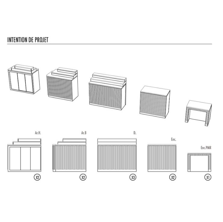 Modules du concept Le Petit Lunetier pour pop-up store en centre commerciaux