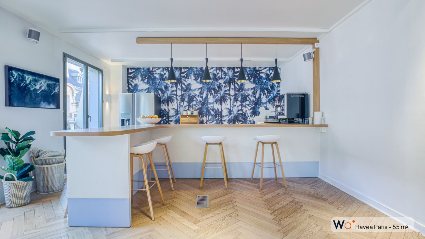 Espace bar bureaux HAVEA concept by WENES aménagement