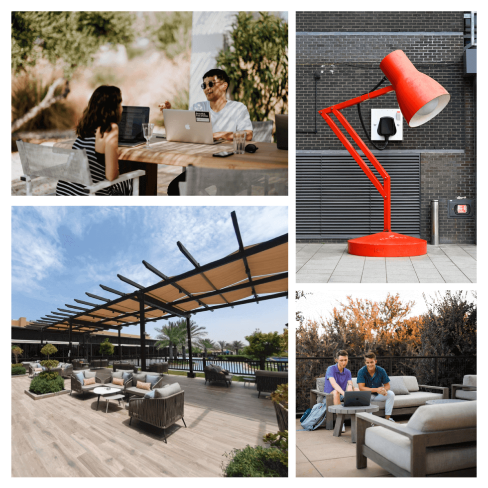 Travailler en extérieur au soleil et à la lumière du jour