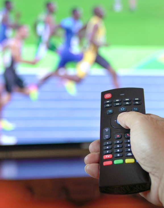 Diffusion des jeux olympiques épreuve athlétisme à la télévision